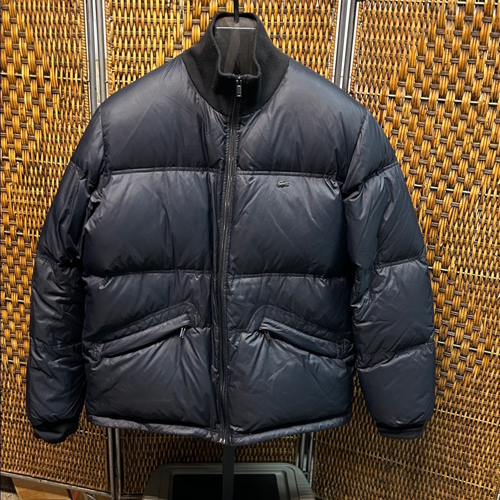 8943 Lacoste Men's Black Puffer Jacket